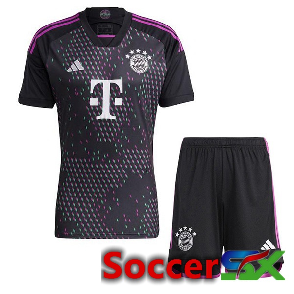 Bayern Munich Kids Away Soccer Jersey Black 2023/2024