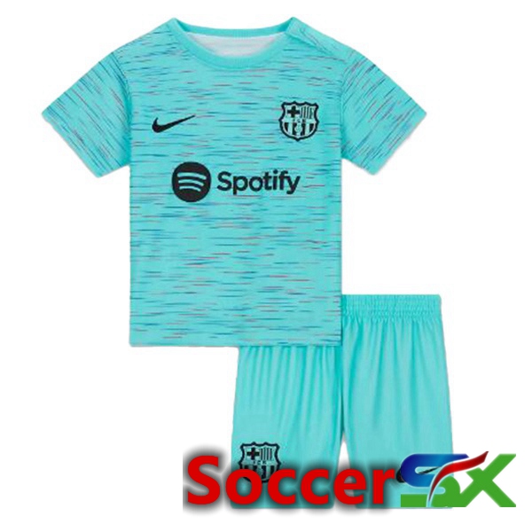 FC Barcelona Kids Soccer Jersey Third Green 2023/2024