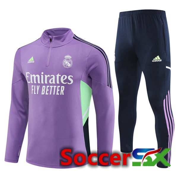 Real Madrid Training Tracksuit Suit Purple 2023/2024