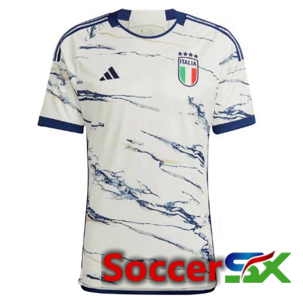 Italy Soccer Jersey Away White 2023/2024