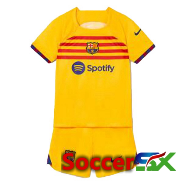 FC Barcelona Kids Soccer Jersey Fourth Yellow 2022/2023