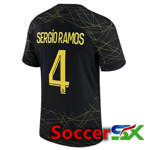 Paris PSG (SERGIO RAMOS 4) Soccer Jersey Fourth Black 2022/2023