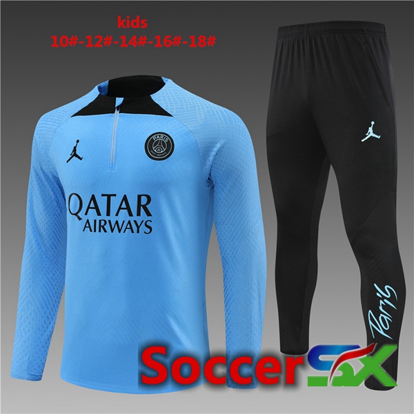 Paris PSG Kids Training Tracksuit Suit Blue 2023/2024