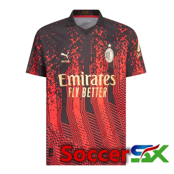 AC Milan Soccer Jersey Fourth Red Black 2022/2023
