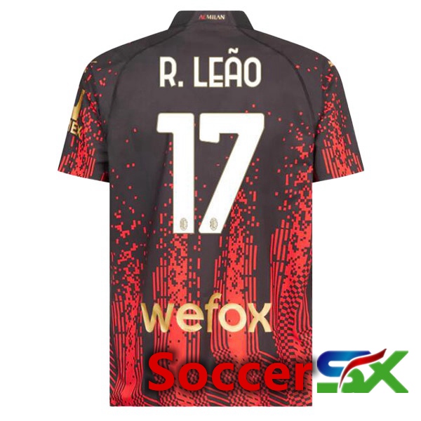 AC Milan (R. LEÃO 17) Soccer Jersey Fourth Red Black 2022/2023