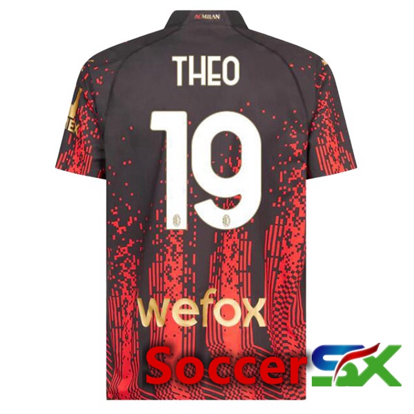 AC Milan (THEO 19) Soccer Jersey Fourth Red Black 2022/2023