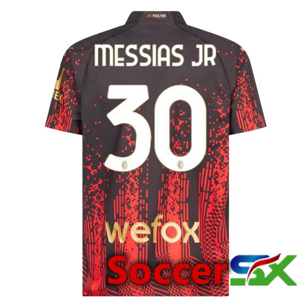 AC Milan (MESSIAS JR 30) Soccer Jersey Fourth Red Black 2022/2023