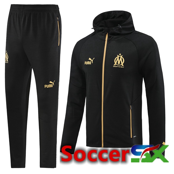 Marseille OM Training Tracksuit Hoodie Black 2023/2024