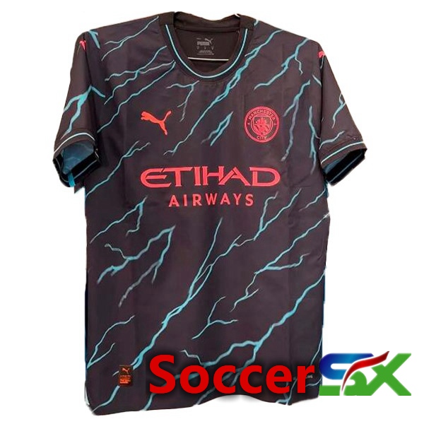 Manchester City Soccer Jersey Third Black Leaked Version 2023/2024