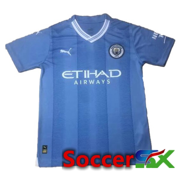 Manchester City Soccer Jersey Home Blue Leaked Version 2023/2024