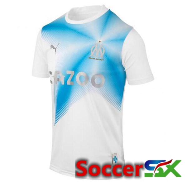 Marseille OM Soccer Jersey 30th Anniversary Edition White Blue 2022/2023