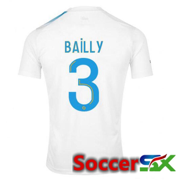 Marseille OM (BAILLY 3) Soccer Jersey 30th Anniversary Edition White Blue 2022/2023