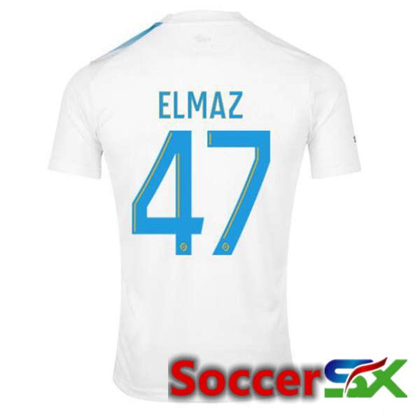 Marseille OM (ELMAZ 47) Soccer Jersey 30th Anniversary Edition White Blue 2022/2023