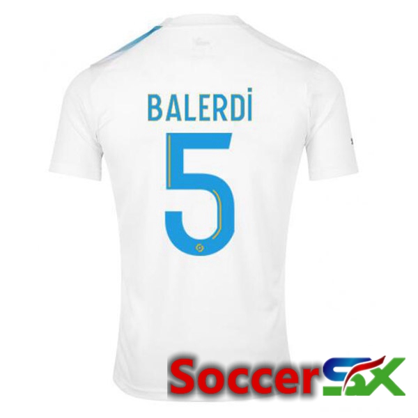 Marseille OM (BALERDI 5) Soccer Jersey 30th Anniversary Edition White Blue 2022/2023