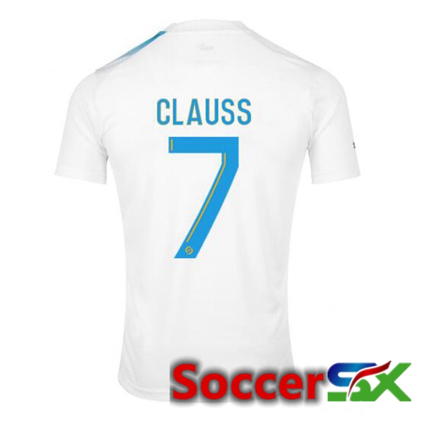 Marseille OM (CLAUSS 7) Soccer Jersey 30th Anniversary Edition White Blue 2022/2023