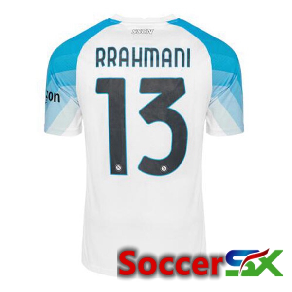 SSC Napoli (Rrahmani 13) Soccer Jersey Face Game Blue White 2022/2023