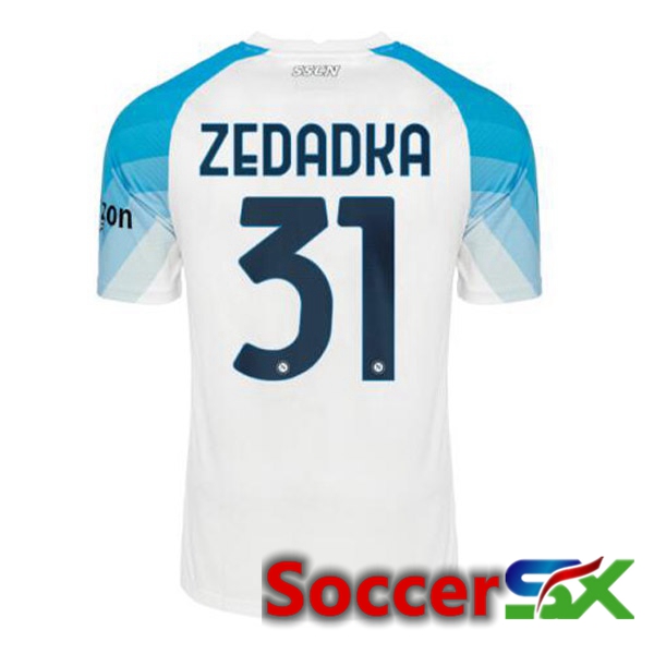 SSC Napoli (Zedadka 31) Soccer Jersey Face Game Blue White 2022/2023