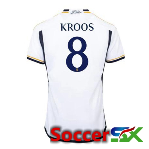 Real Madrid (Kroos 8) Soccer Jersey Home White 2023/2024