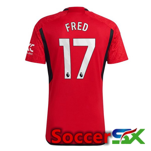 Manchester United (Fred 17) Soccer Jersey Home Red 2023/2024