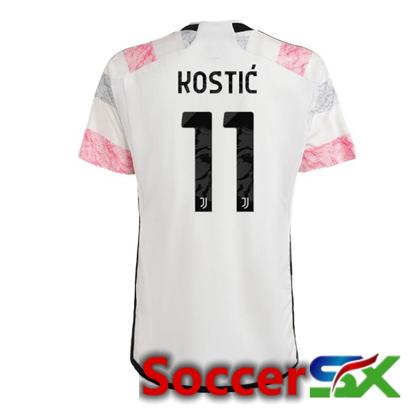 Juventus (KOSTIĆ 11) Soccer Jersey Away White 2023/2024