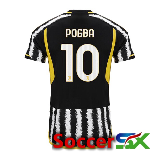 Juventus (POGBA 10) Soccer Jersey Home Black White 2023/2024