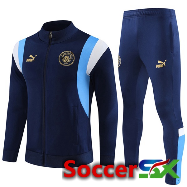 Manchester City Training Jacket Suit Royal Bluee 2023/2024