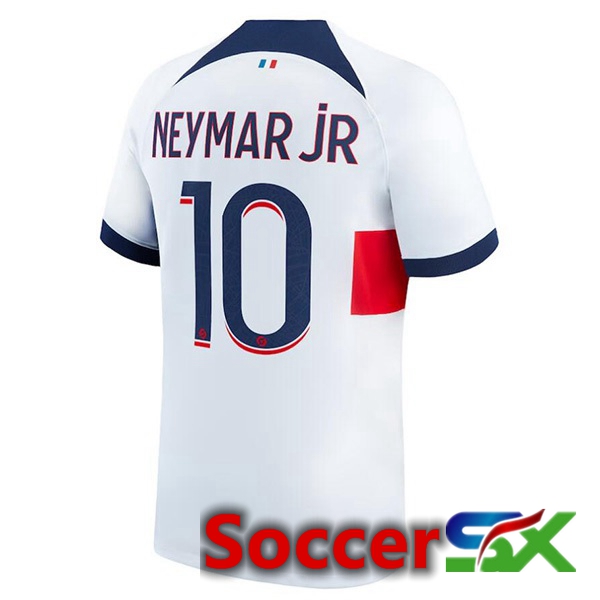 Paris PSG (Neymar Jr 10) Soccer Jersey Away White 2023/2024