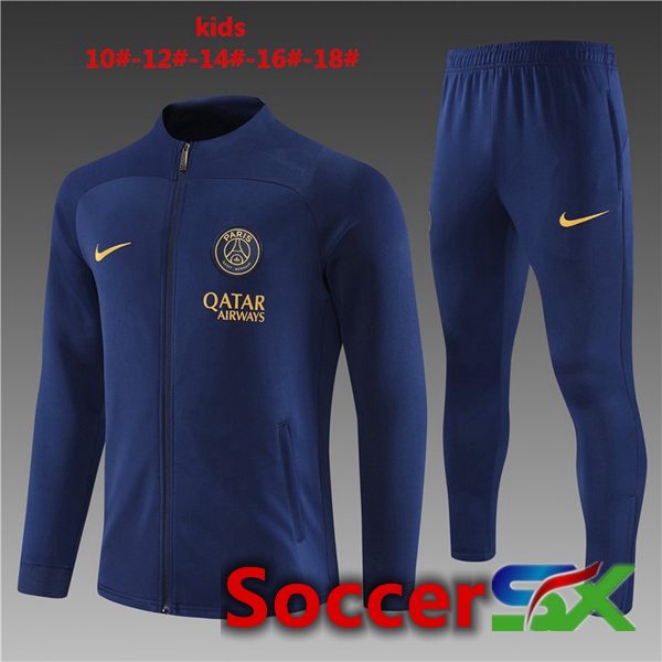 Paris PSG Kids Training Jacket Suit Royal Bluee 2023/2024