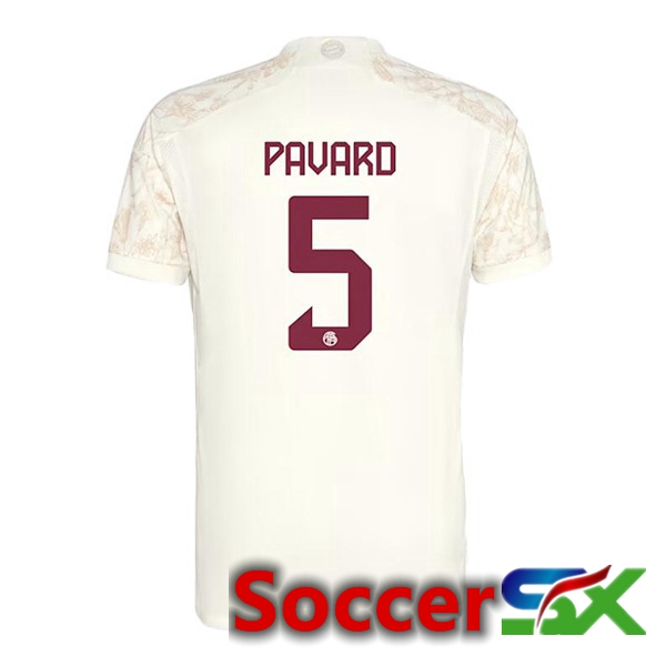 Bayern Munich (Pavard 5) Third Soccer Jersey Yellow 2023/2024