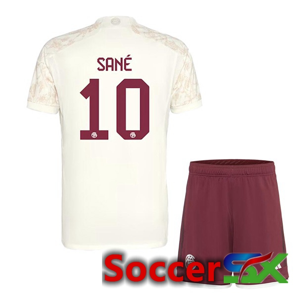 Bayern Munich (Sané 10) Kids Third Soccer Jersey Yellow 2023/2024