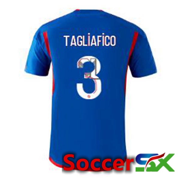 Lyon OL (TAGLIAFICO 3) Away Soccer Jersey Blue 2023/2024