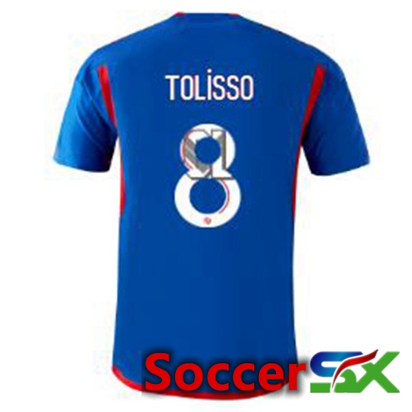 Lyon OL (TOLISSO 8) Away Soccer Jersey Blue 2023/2024