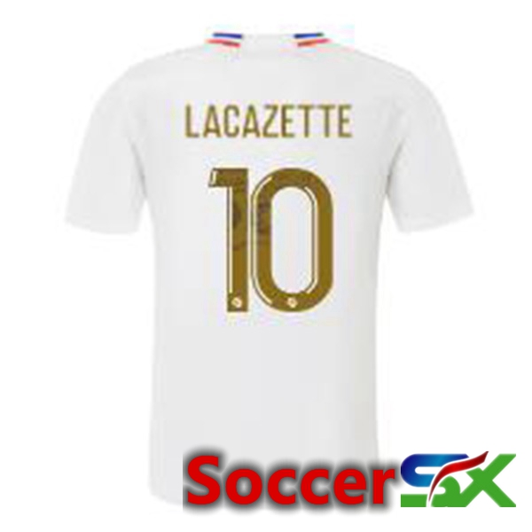 Lyon OL (LACAZETTE 10) Home Soccer Jersey White 2023/2024