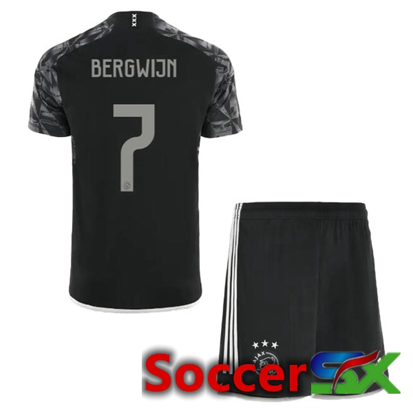 AFC Ajax (Bergwijn 7) Kids Third Soccer Jersey Black 2023/2024