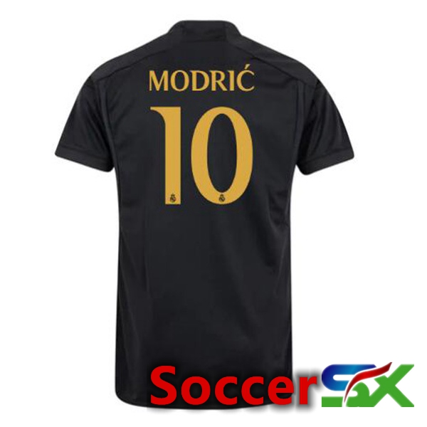 Real Madrid (Modrić 10) Third Soccer Jersey Black 2023/2024