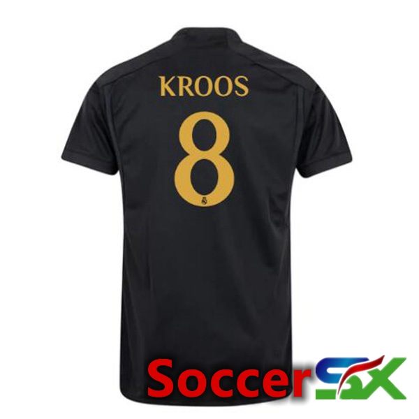 Real Madrid (Kroos 8) Third Soccer Jersey Black 2023/2024