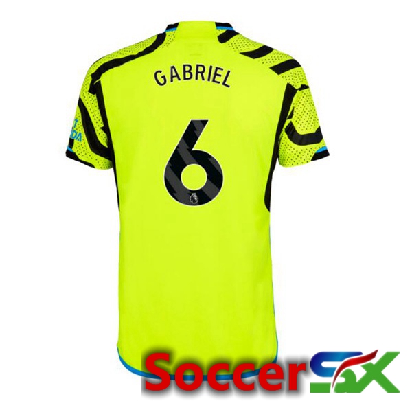 Arsenal (GABRIEL 6) Away Soccer Jersey Green 2023/2024