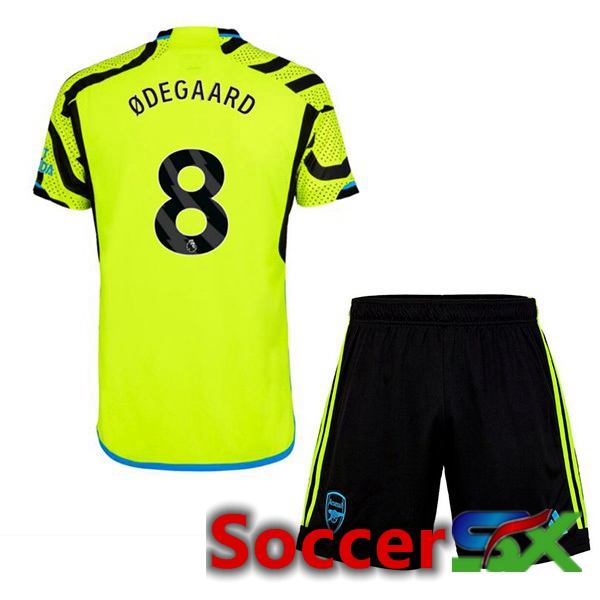 Arsenal (ØDEGAARD 8) Kids Away Soccer Jersey Green 2023/2024