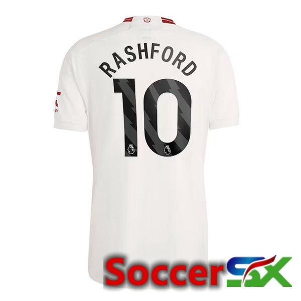 Manchester United (Rashford 10) Third Soccer Jersey White 2023/2024