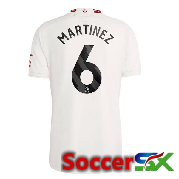 Manchester United (Martinez 6) Third Soccer Jersey White 2023/2024