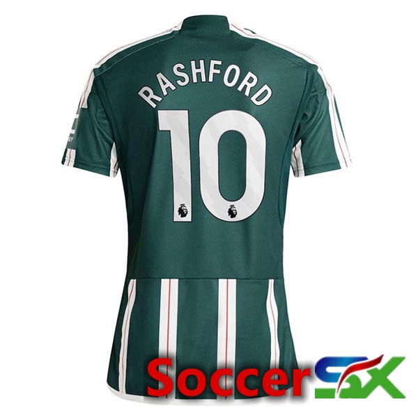 Manchester United (Rashford 10) Away Soccer Jersey Green 2023/2024