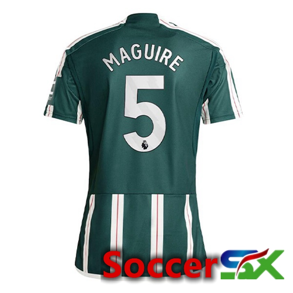 Manchester United (Maguire 5) Away Soccer Jersey Green 2023/2024