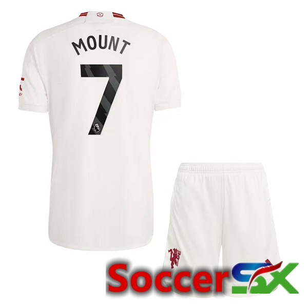 Manchester United (Mount 7) Kids Third Soccer Jersey White 2023/2024