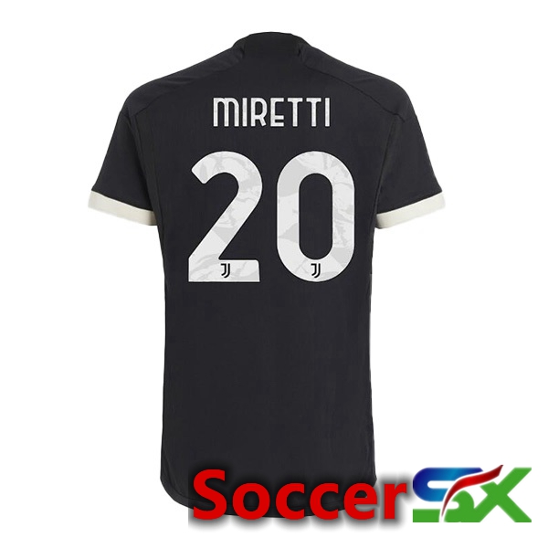 Juventus (MIRETTI 20) Third Soccer Jersey Black 2023/2024