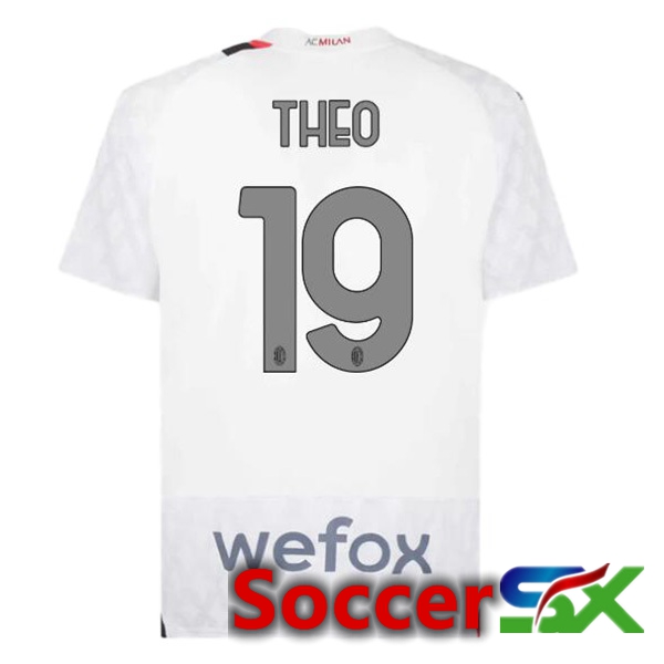 AC Milan (Theo 19) Away Soccer Jersey White 2023/2024