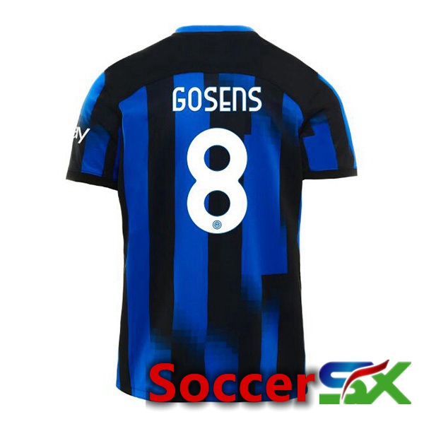 Inter Milan (GOSENS 8) Home Soccer Jersey Blue 2023/2024
