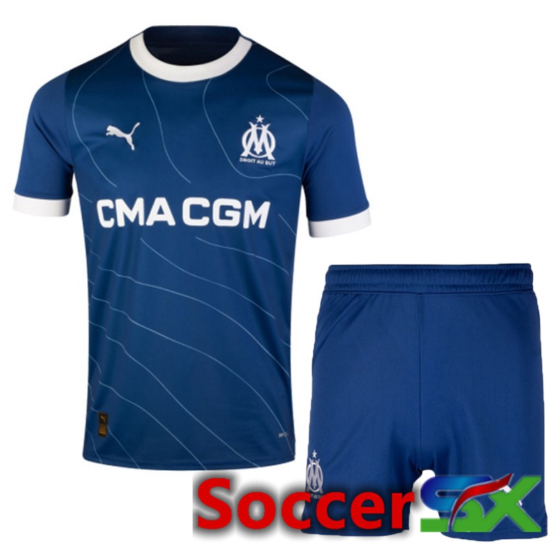 Marseille OM Away Soccer Jersey + Shorts 2023/2024