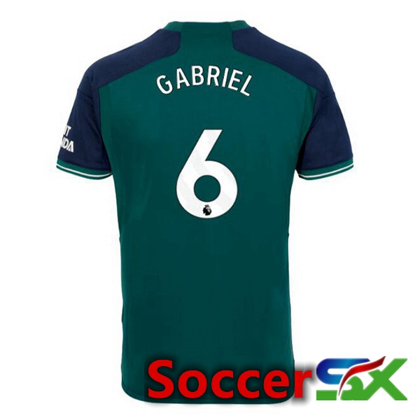 Arsenal (GABRIEL 6) Soccer Jersey Third Green 2023/2024