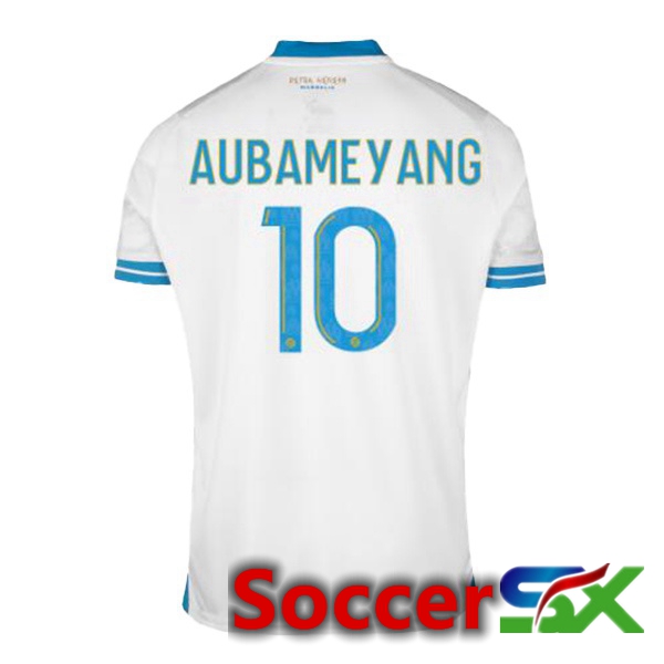 Marseille OM (AUBAMEYANG 10) Soccer Jersey Home White 2023/2024