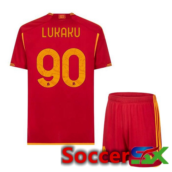 AS Roma (LUKAKU 90) Soccer Jersey Home Red 2023/2024